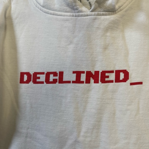 Anti Social Social Club (ASSC) Declined white pullover unisex hoodie - Picture 3 of 8